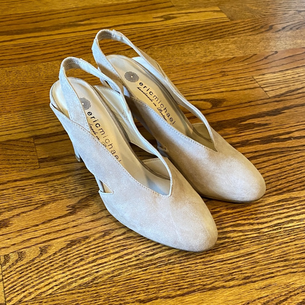 Eric Michael Suede Slingback Heels